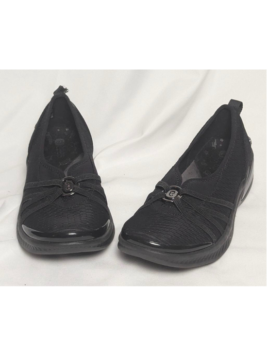 Bzees Shoes - Bzees Black Knit Slip On Comfort Flats Womens Size 8M